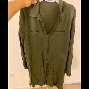 Green button up
